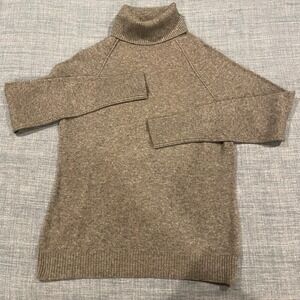 Marisa Christina 100% 2 Ply Cashmere Turtleneck Sweater Women's Size L Grey Cozy